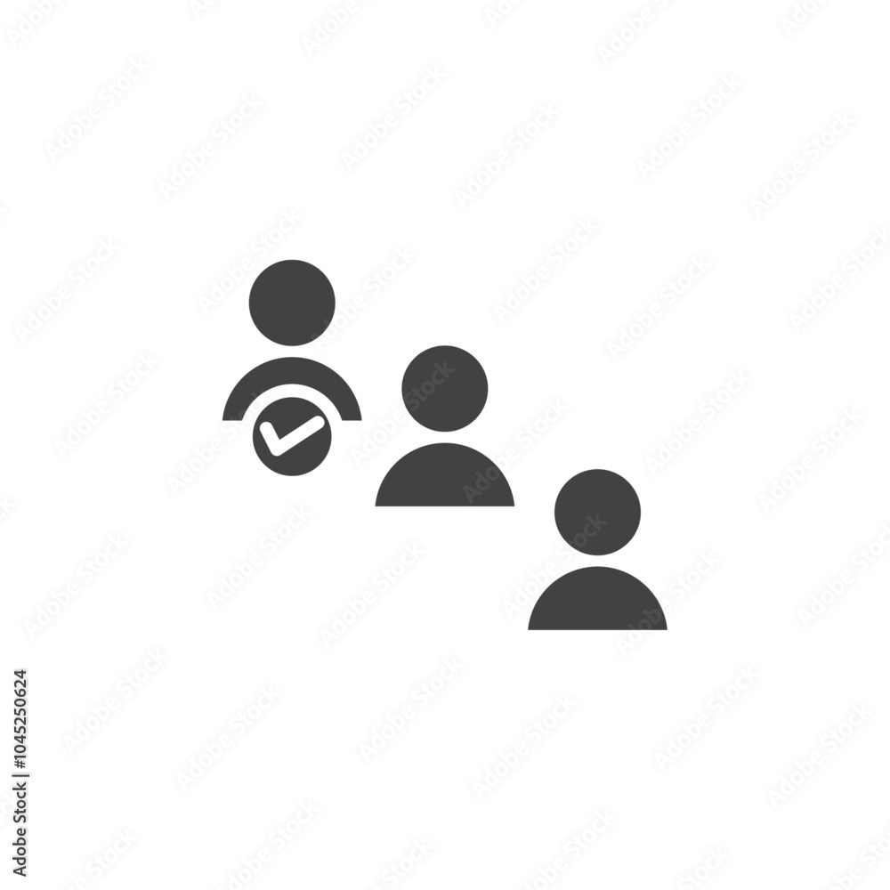Job candidate icon Symbol mark in filled style Job candidate icon Symbol mark in filled style