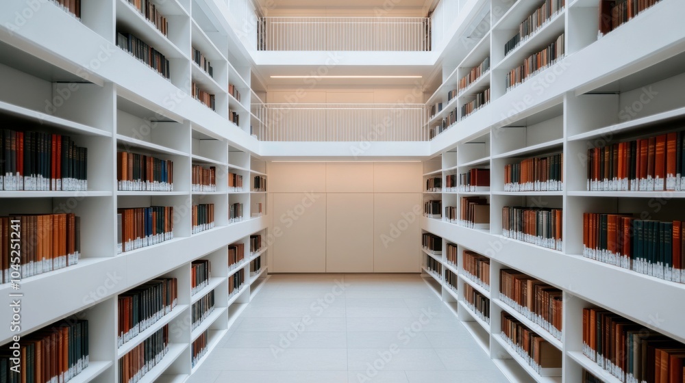 Modern Spacious Library with Clean Architecture Design Modern Spacious Library with Clean Architecture Design