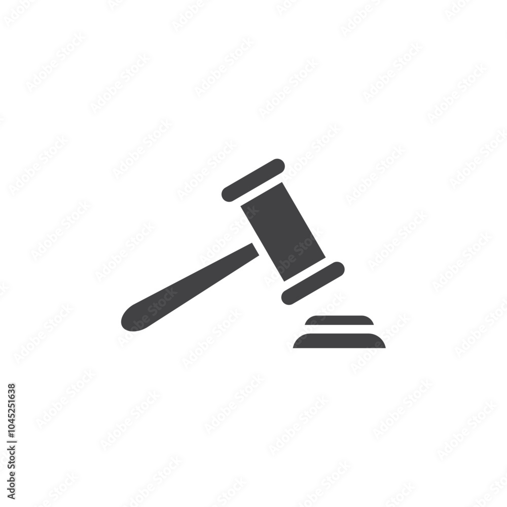 Law icon Symbol mark in filled style Law icon Symbol mark in filled style