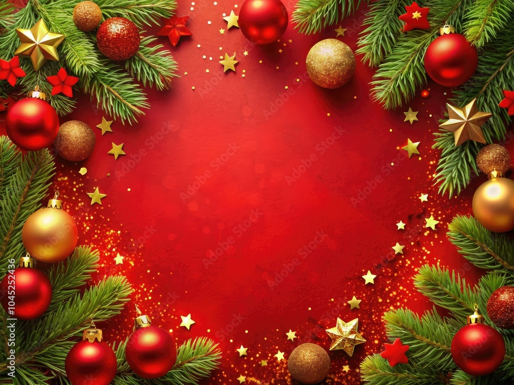 This striking red Christmas background features a refined decorative border, ideal for enhancing holiday designs and conveying heartfelt greetings during the festive season. This striking red Christmas background features a refined decorative border, ideal for enhancing holiday designs and conveying heartfelt greetings during the festive season.