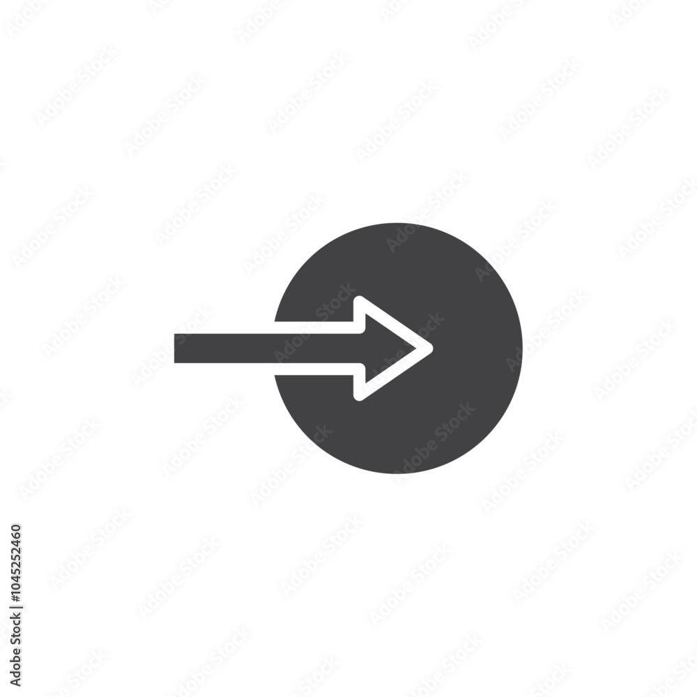 Log in icon Symbol mark in filled style Log in icon Symbol mark in filled style