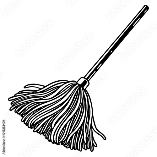 mop vector illustration on a white background