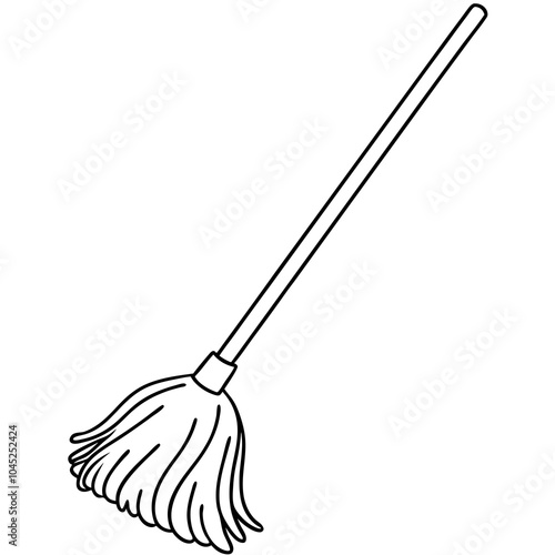 mop vector illustration on a white background