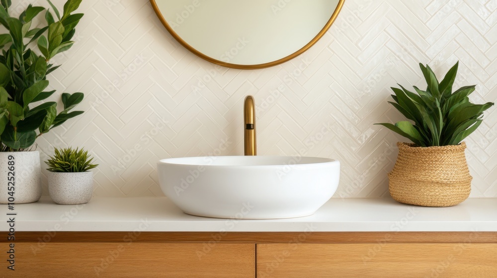 Stylish Bathroom Design with Geometric Tiles Stylish Bathroom Design with Geometric Tiles