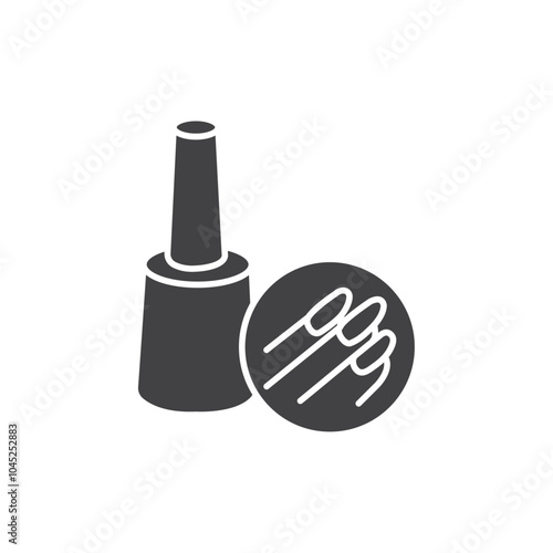 Manicure icon Symbol mark in filled style