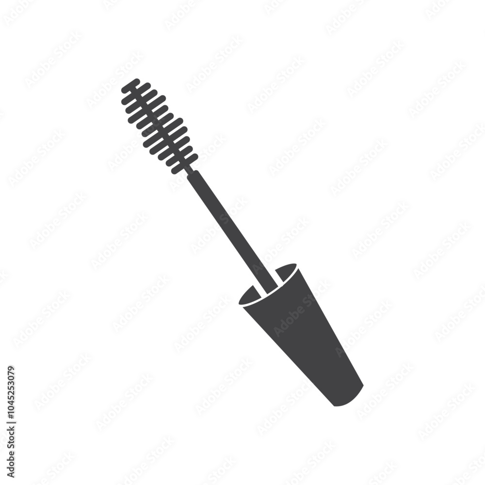 Mascara brush icon Symbol mark in filled style Mascara brush icon Symbol mark in filled style