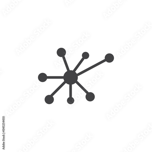 Network Icon Symbol mark in filled style