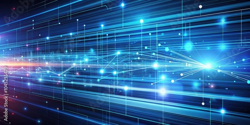 Wallpaper Mural A mesmerizing abstract digital landscape with glowing lines and nodes, symbolizing the interconnectedness of data and information in the digital age. Torontodigital.ca