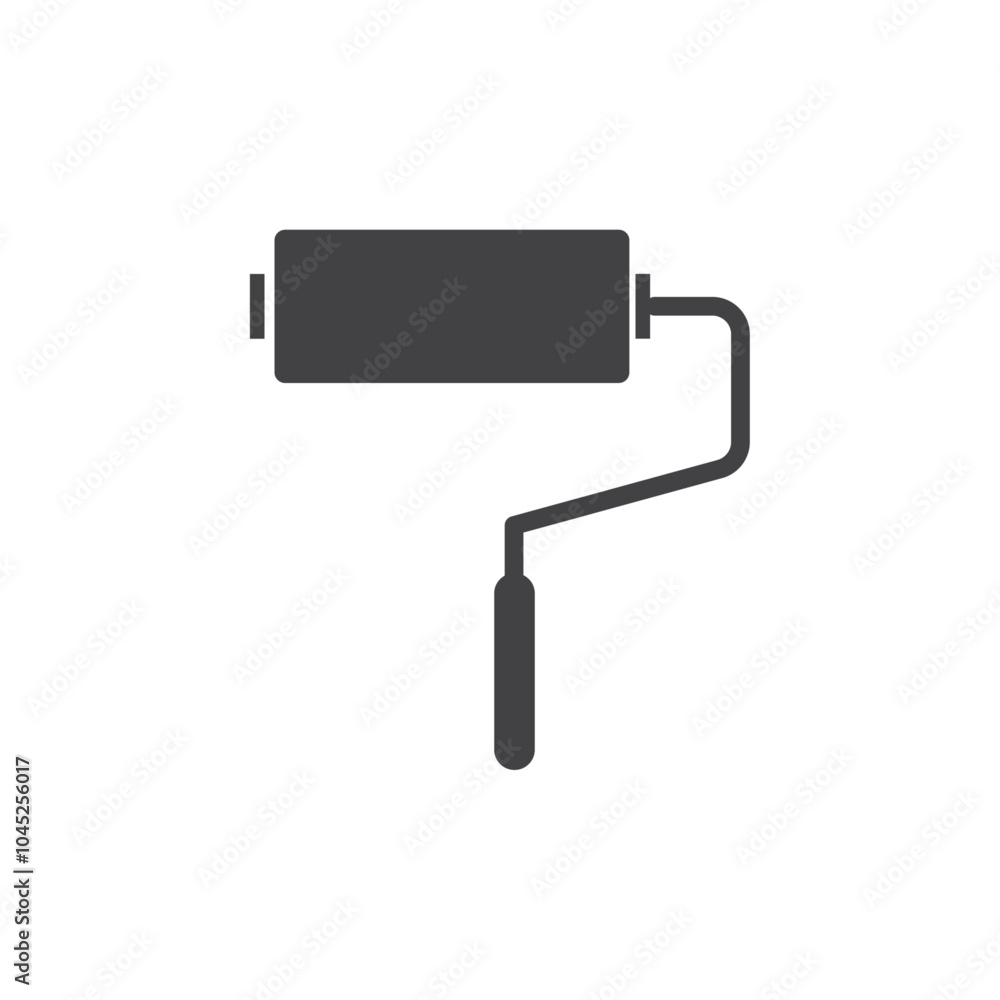 Paint roller icon Symbol mark in filled style Paint roller icon Symbol mark in filled style