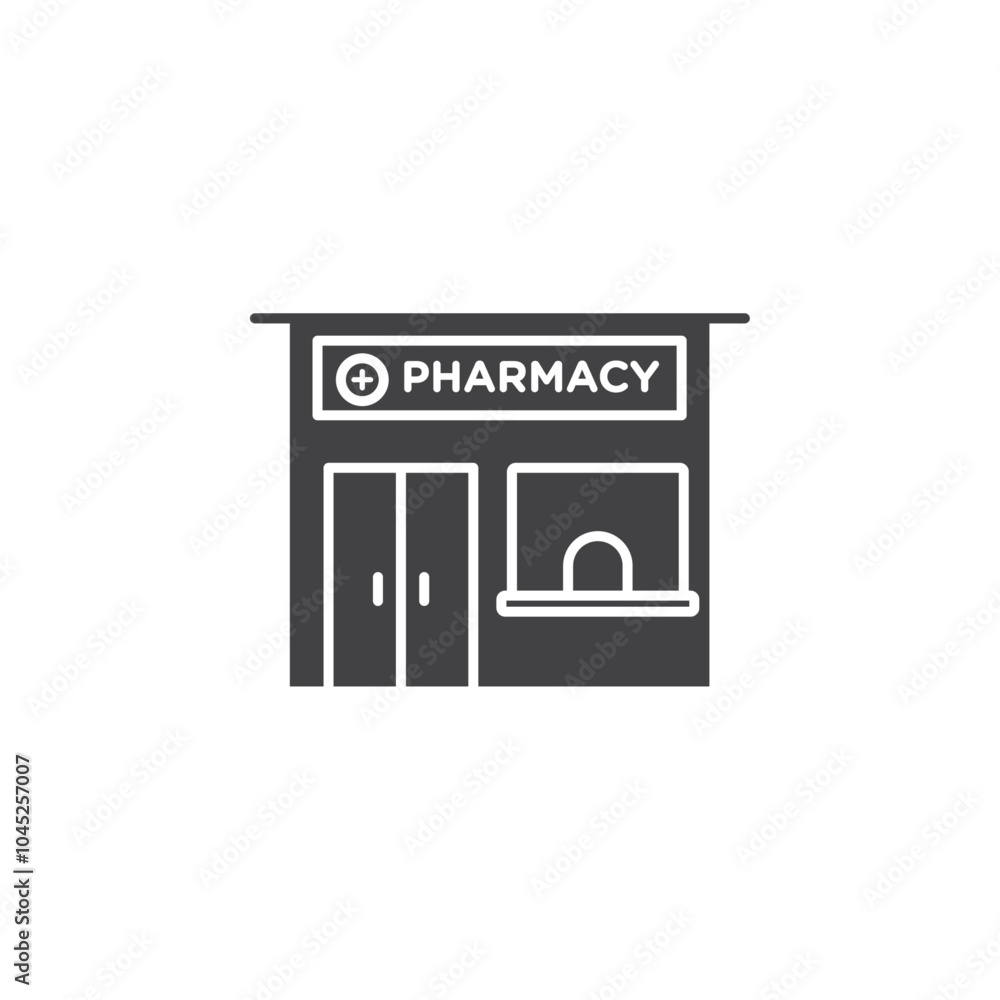 Pharmacy icon Symbol mark in filled style Pharmacy icon Symbol mark in filled style