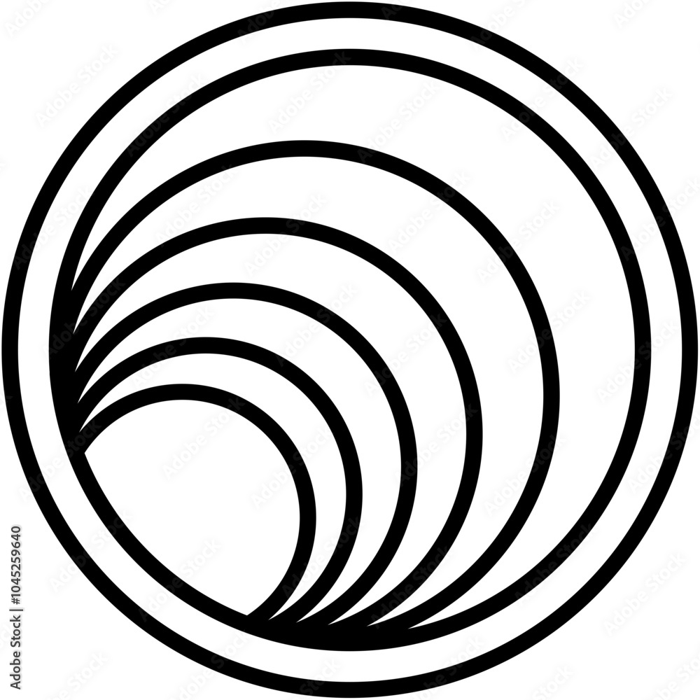 Obraz premium Fibonacci Spiral Icon