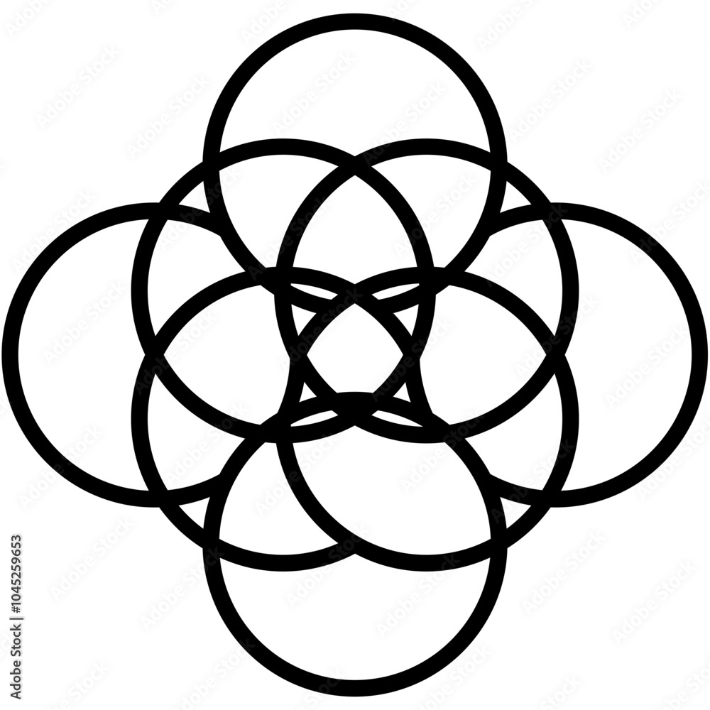 Overlapping Circles Icon Overlapping Circles Icon
