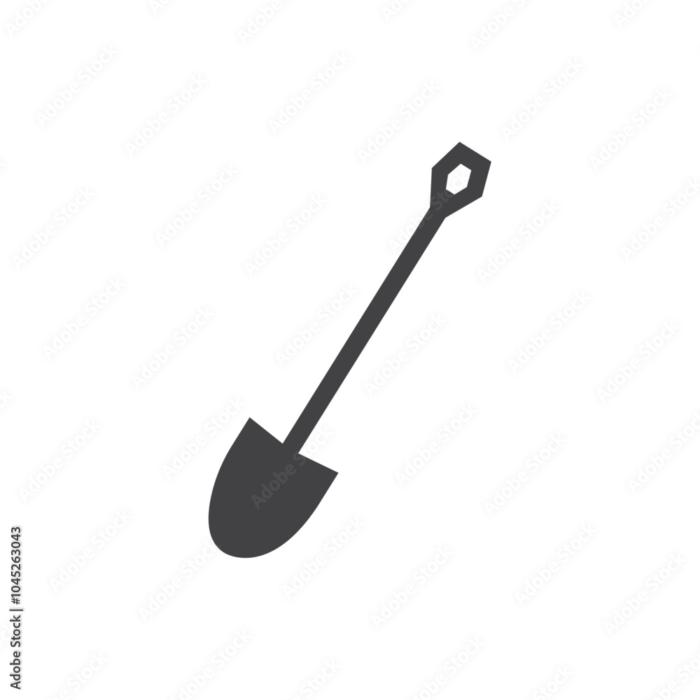 Shovel icon Symbol mark in filled style Shovel icon Symbol mark in filled style
