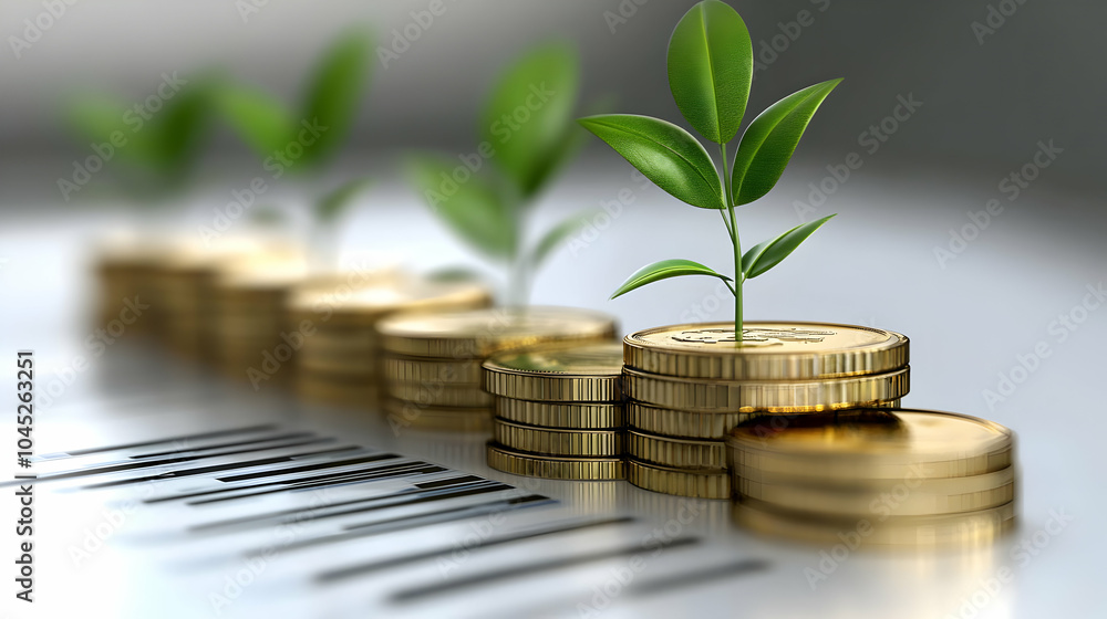 3D Investment Coins Growth Chart White Background Zoom Highlight Financial Growth Opportunities Wealth Management Planning 3D Investment Coins Growth Chart White Background Zoom Highlight Financial Growth Opportunities Wealth Management Planning