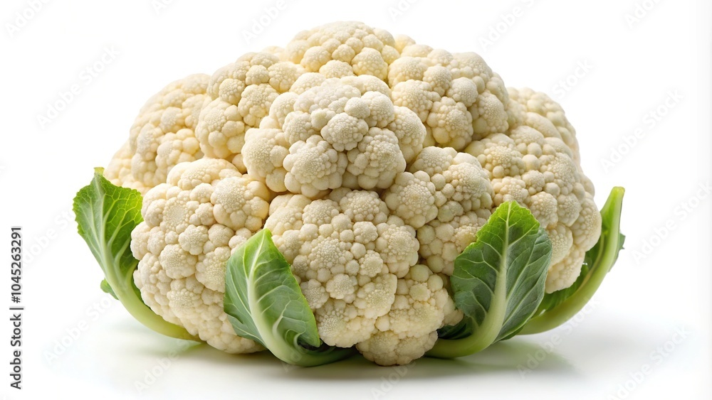 Fresh cauliflower on white background Fresh cauliflower on white background