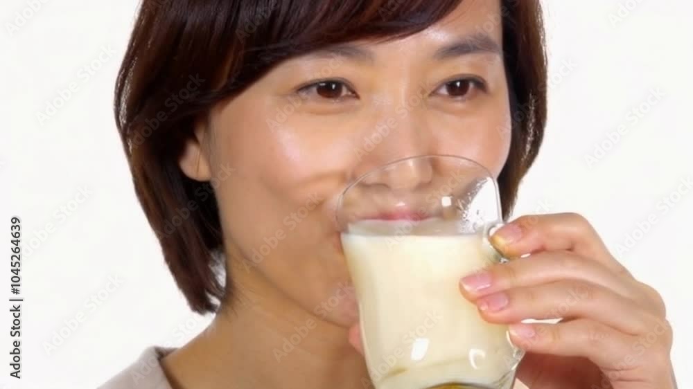 beautiful woman drinking milk very cute beautiful woman drinking milk very cute