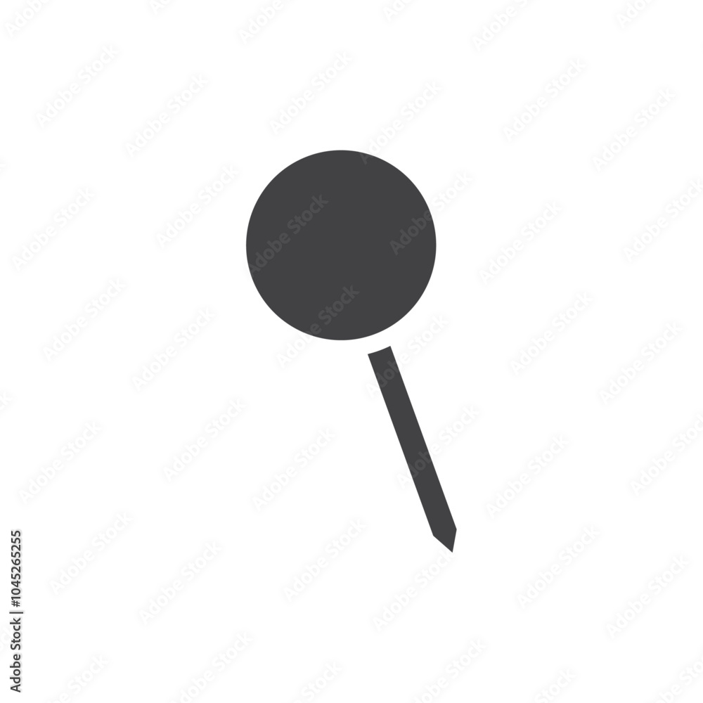 Thumbtack icon Symbol mark in filled style Thumbtack icon Symbol mark in filled style