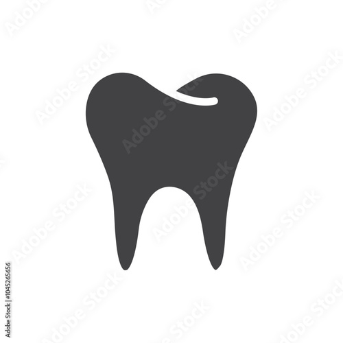 Tooth icon Symbol mark in filled style