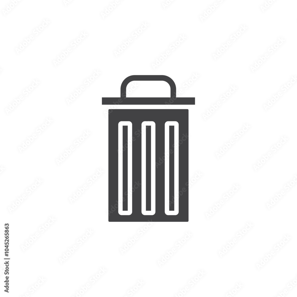 Trash icon Symbol mark in filled style Trash icon Symbol mark in filled style