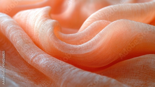 Close up of a orange fabric with a very soft feel