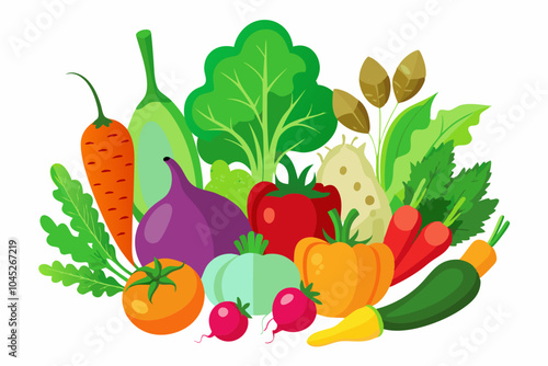 Banner with vector vegetables