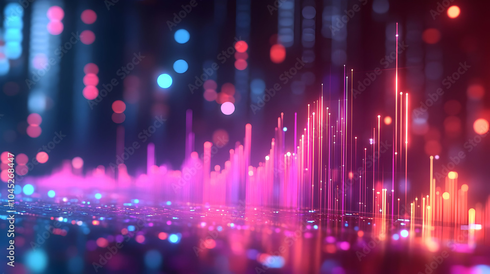 3D Business Graph Rising Abstract Background Bokeh Lights Digital Art Piece Representing Business Growth Success Visually Appealing Design Icon Isolated White Background 3D Business Graph Rising Abstract Background Bokeh Lights Digital Art Piece Representing Business Growth Success Visually Appealing Design Icon Isolated White Background