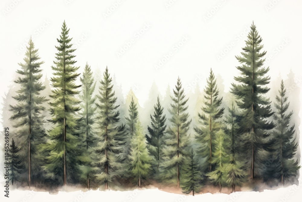Obraz premium Pine trees nature land outdoors.