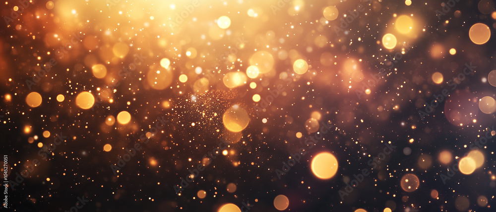 Obraz premium Christmas Glow Banner: Festive lights for New Year's Eve night