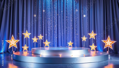Award Ceremony Stage with Stars