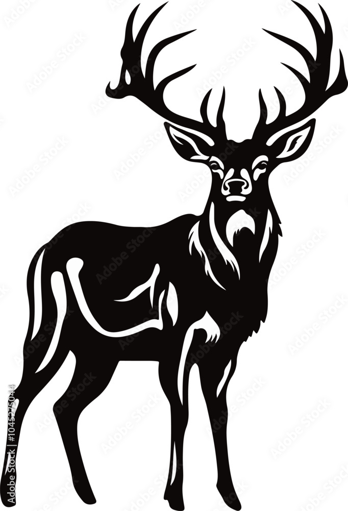 Obraz premium deer silhouette vector