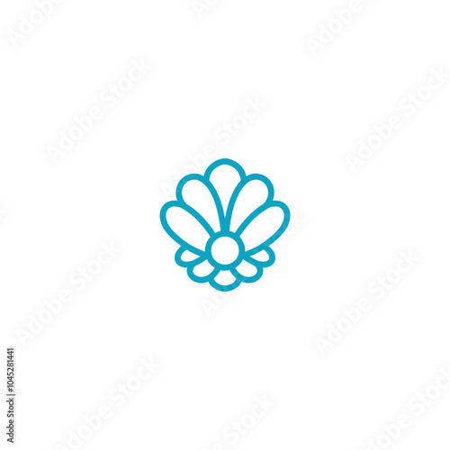 Sea shell logo inspiration. cute flower pearl shell icons Vector illustration. Shell vector icon