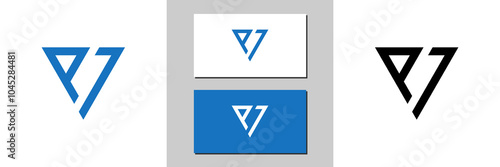 v letter sign icon white and ...