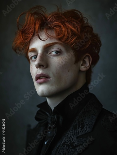 Dramatic Portrait of Young Ginger Man