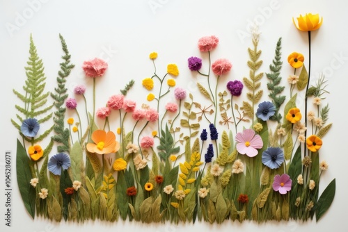 Photo of wildflower scene art painting nature. photo