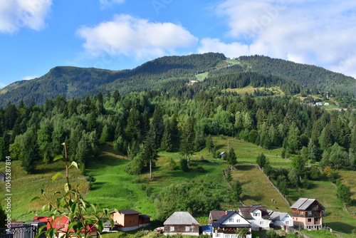 Wallpaper Mural village in the mountains Torontodigital.ca