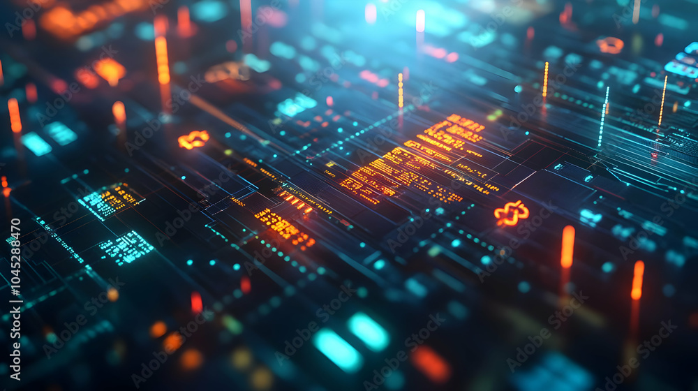3D Macro Shot Glowing Holographic Financial Report Currency Symbols Discount Icons Concept Close-up Futuristic Design Financial Analysis Business Advertising Strategies Copy Space Icon 3D Macro Shot Glowing Holographic Financial Report Currency Symbols Discount Icons Concept Close-up Futuristic Design Financial Analysis Business Advertising Strategies Copy Space Icon