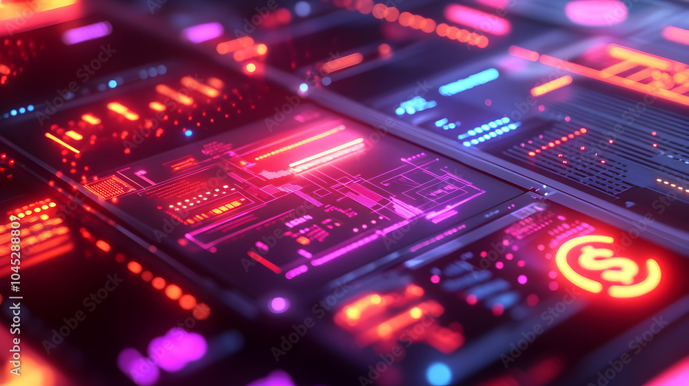 3D Macro Shot Glowing Holographic Financial Report Currency Symbols Discount Icons Futuristic Design Business Strategies Isolated White Background Detailed Close Up Copy Space 3D Macro Shot Glowing Holographic Financial Report Currency Symbols Discount Icons Futuristic Design Business Strategies Isolated White Background Detailed Close Up Copy Space