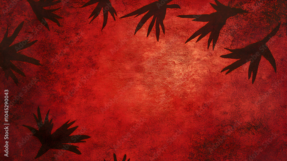 A red background with faint textures and shadows, creating a soft, subtle depth with abstract shapes floating gently on the surface A red background with faint textures and shadows, creating a soft, subtle depth with abstract shapes floating gently on the surface