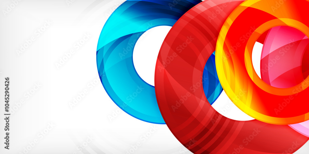 Bright colorful circles with light effects. Abstract background Bright colorful circles with light effects. Abstract background