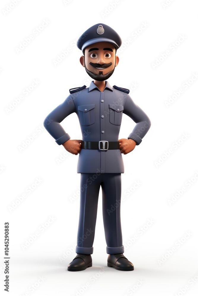 Cartoon officer white background police officer. Cartoon officer white background police officer.