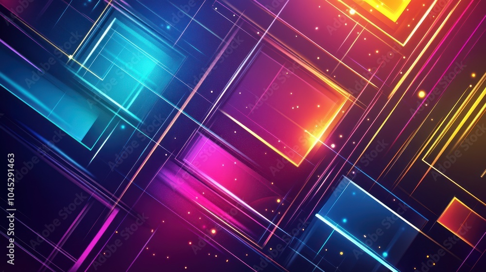 Neon futuristic design with high-tech shapes and electric glowing lights in bright, vivid colors. Neon futuristic design with high-tech shapes and electric glowing lights in bright, vivid colors.