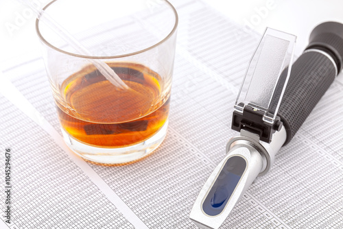 Optical refractometer for measuring alcohol content