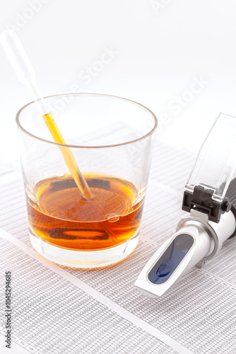 Optical refractometer for measuring alcohol content
