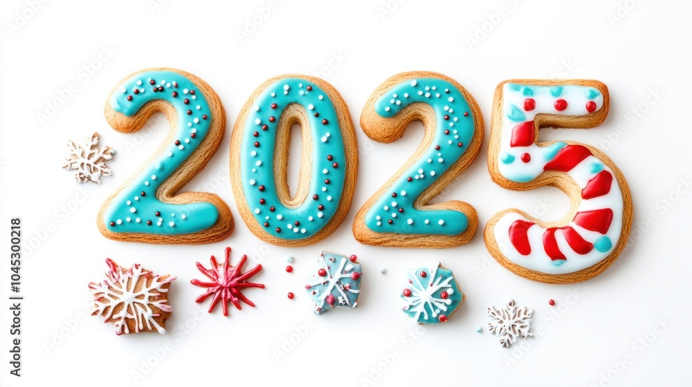 New Year party cookies with New Year party cookies with