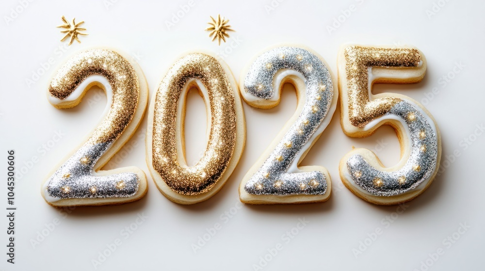 New Year Eve sugar cookies with New Year Eve sugar cookies with