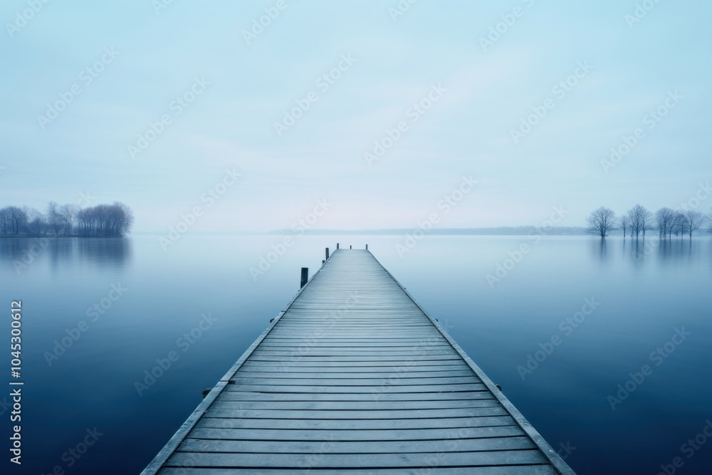 Fototapeta premium Calm water landscape outdoors horizon.