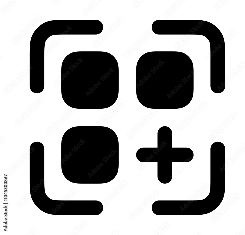 Fototapeta premium scan, scan icons, scan icon editable stroke outline icon isolated on white background flat vector illustration. Pixel perfect. 64 x 64