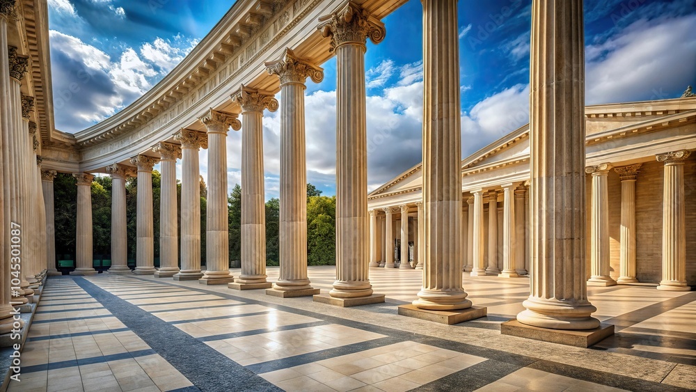 Fototapeta premium Classical colonnade with arcades and Corinthian columns