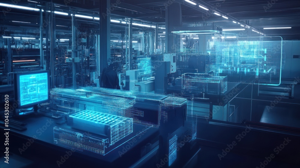 Smart parts manufacturing plant using AI and data-driven processes to streamline automotive component production. Smart parts manufacturing plant using AI and data-driven processes to streamline automotive component production.