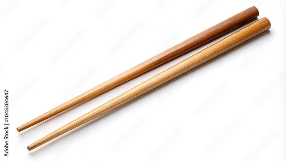 Chopsticks on white background high angle shot Chopsticks on white background high angle shot